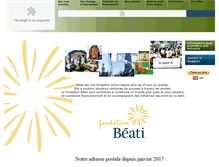 Tablet Screenshot of fondationbeati.org